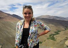 Kerry-Ann in the Atlas Mountains, Morocco