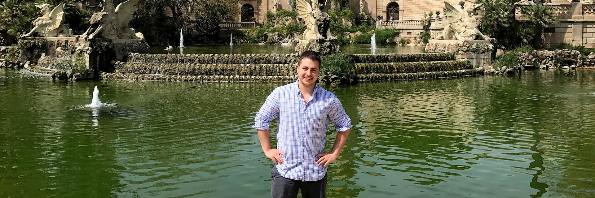 Kevin visiting Ciutadella Park, Spain