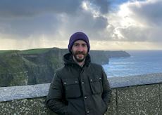 Kyle visiting the Cliffs of Mohar, Ireland