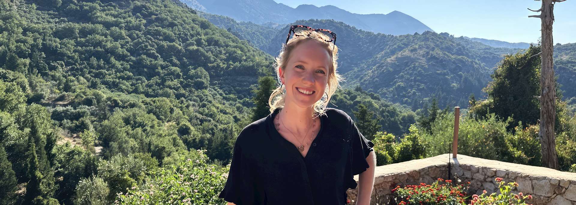 Lily visiting Greece