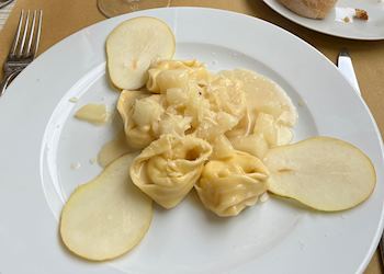 Pear ravioli, Italy
