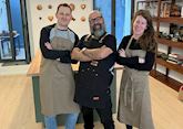 Melissa attending a cooking class in Lisbon, Portugal