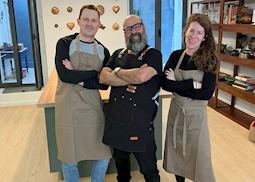 Melissa attending a cooking class in Lisbon, Portugal