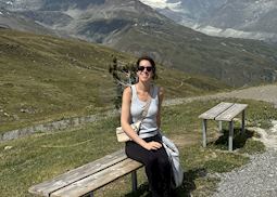 Melissa in front of the Matterhorn, Switzerland