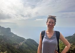 Melissa on the Path of the Gods hike, Amalfi Coast, Italy
