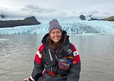 Melissa at Jökulsárlón Glacier Lagoon, Iceland