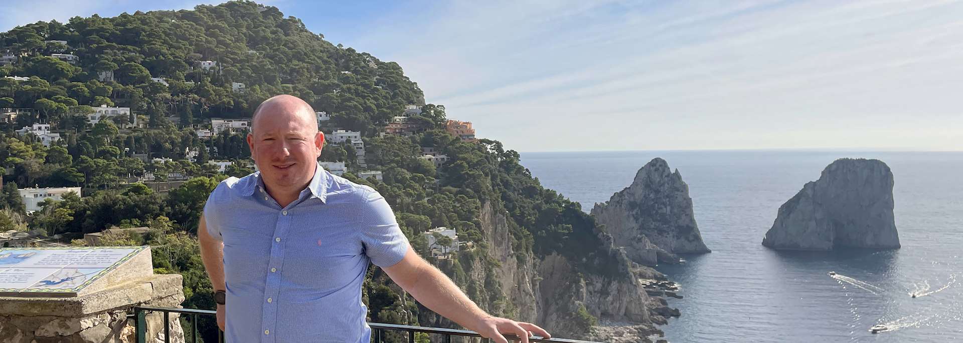 Michael in Giardini di Augusto, Capri, Italy