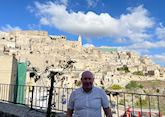 Michael at the cave dwellings of Matera, Italy