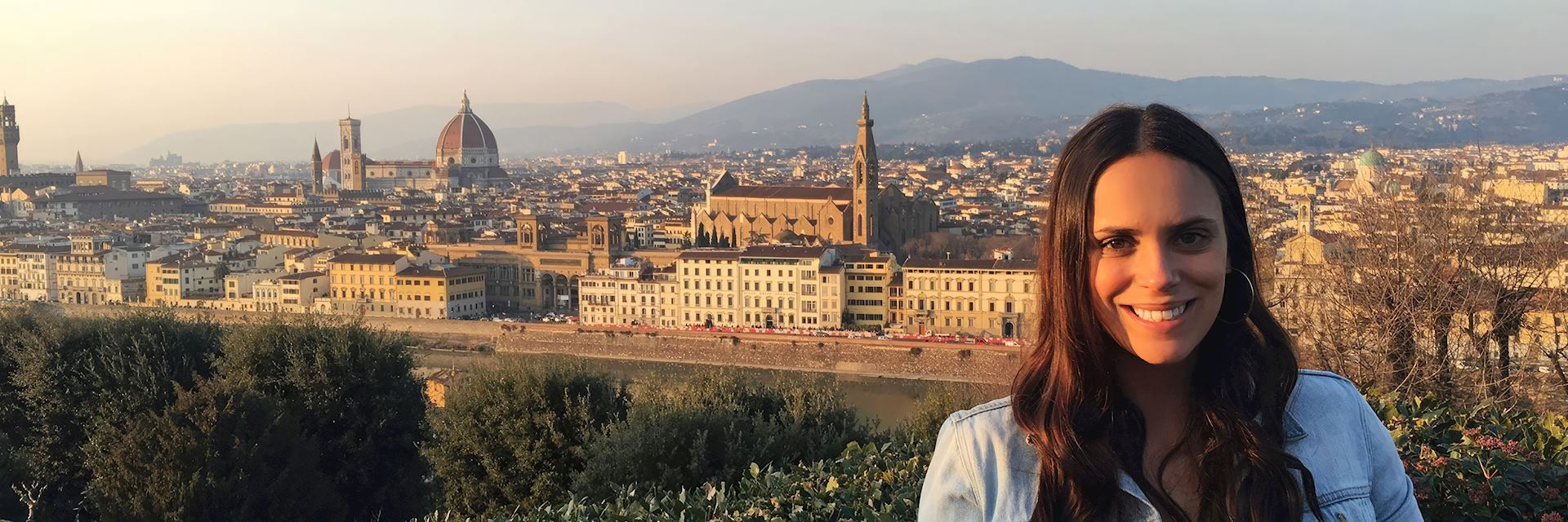 Samantha at Piazza Michelangelo, Florence