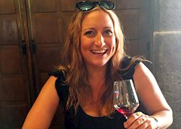Samantha wine tasting in Beaujolais, France