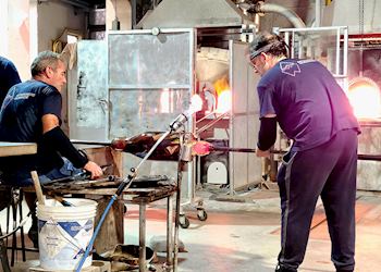 Glass blowing in Murano, Italy
