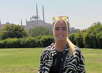 Shannon on a tour of Cairo, Egypt
