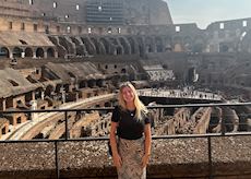Shannon at the Colosseum, Rome, Italy