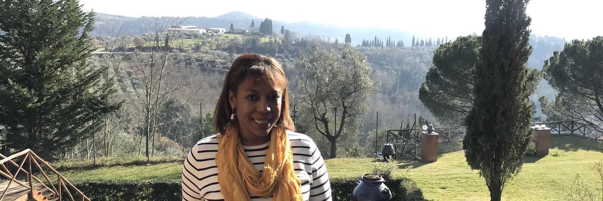 Sofia at a Tuscan vineyard, Italy