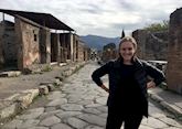 Taylor exploring Pompeii, Italy