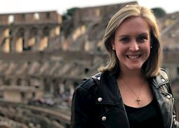 Taylor at the Colosseum in Rome, Italy