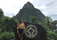 Anna visiting the Pitons, Saint Lucia