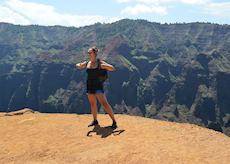 Hannah at Waimea Canyon, Hawaii
