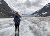 Hollie on the Athabasca Glacier, Alberta