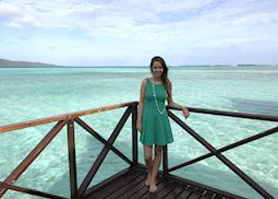 Kate on Vahine Island, French Polynesia
