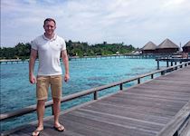 Matt exploring Velassaru Island, the Maldives