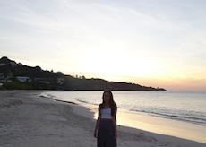 Sarah on Grand Anse Beach, Grenada