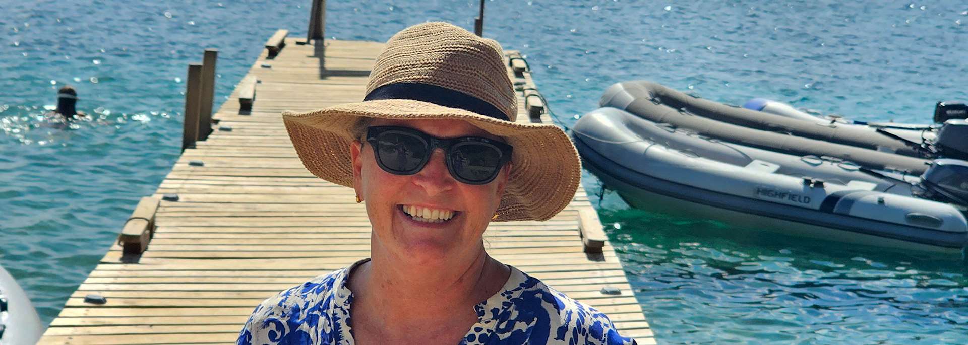 Sophie visiting Bequia, St Vincent and the Grenadines