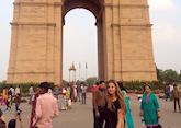 Alexandra at the India Gate, New Delhi, India