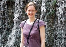 Alison in the rock garden, Chandigarh, India