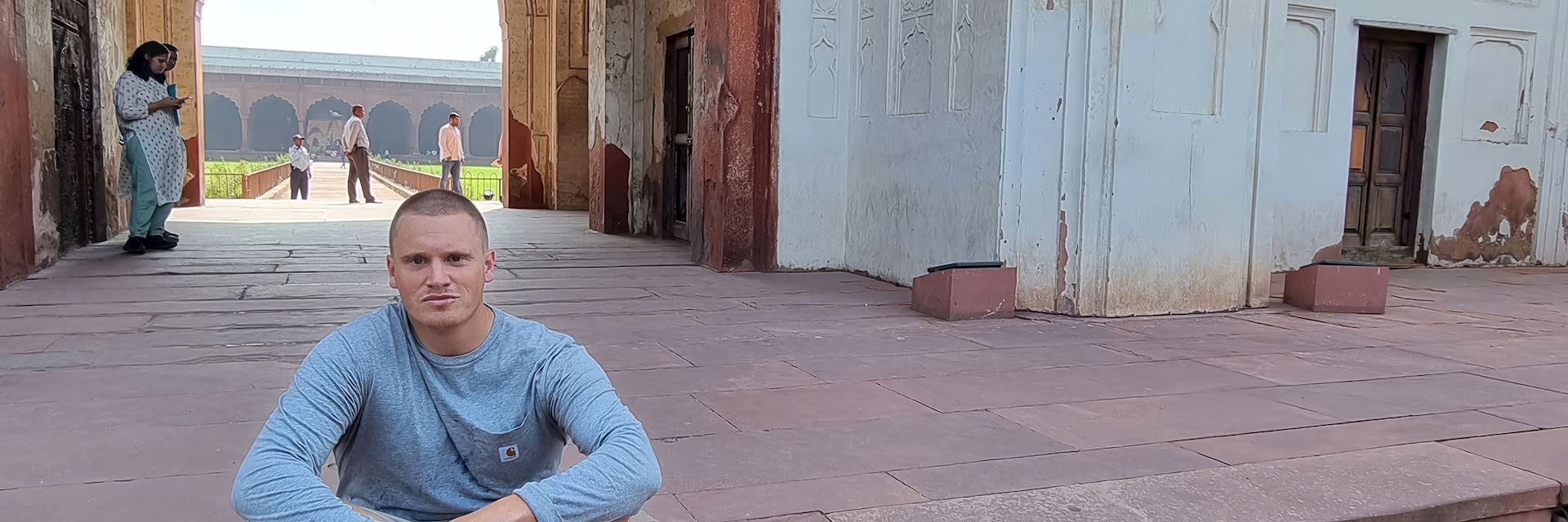 Andy at the Red Fort, Delhi, India