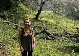 Carol visiting Periyar in Kerala, India