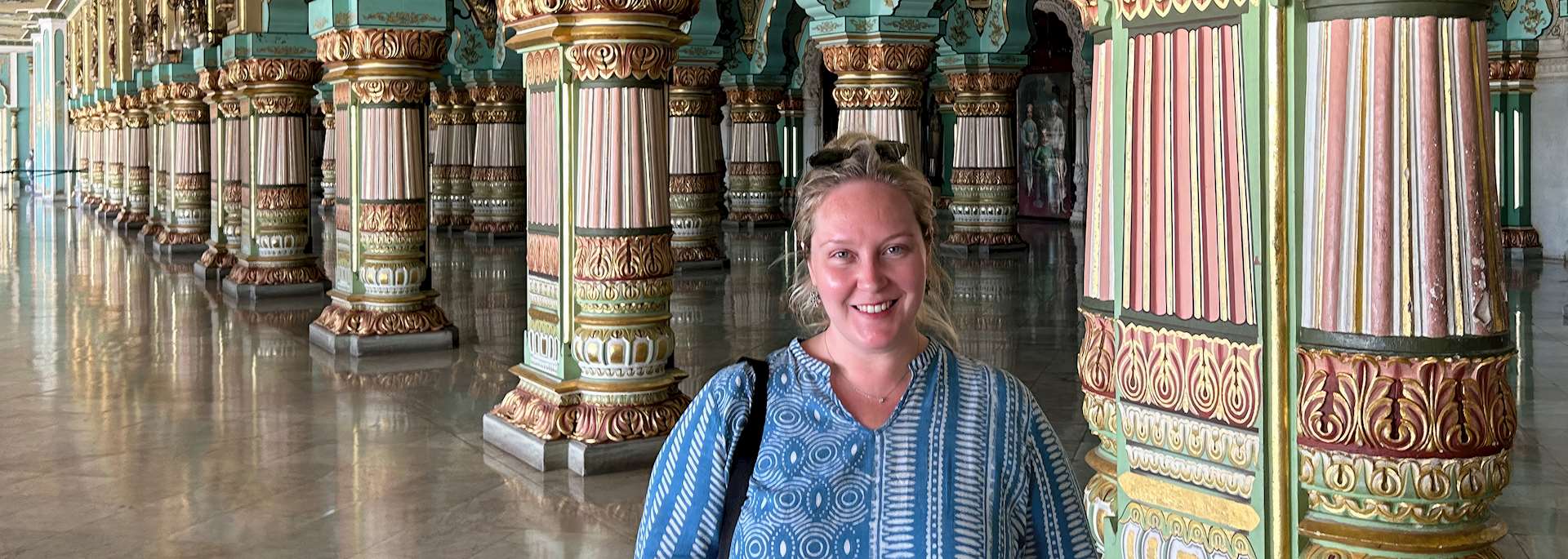 Ella in Mysore Palace, India