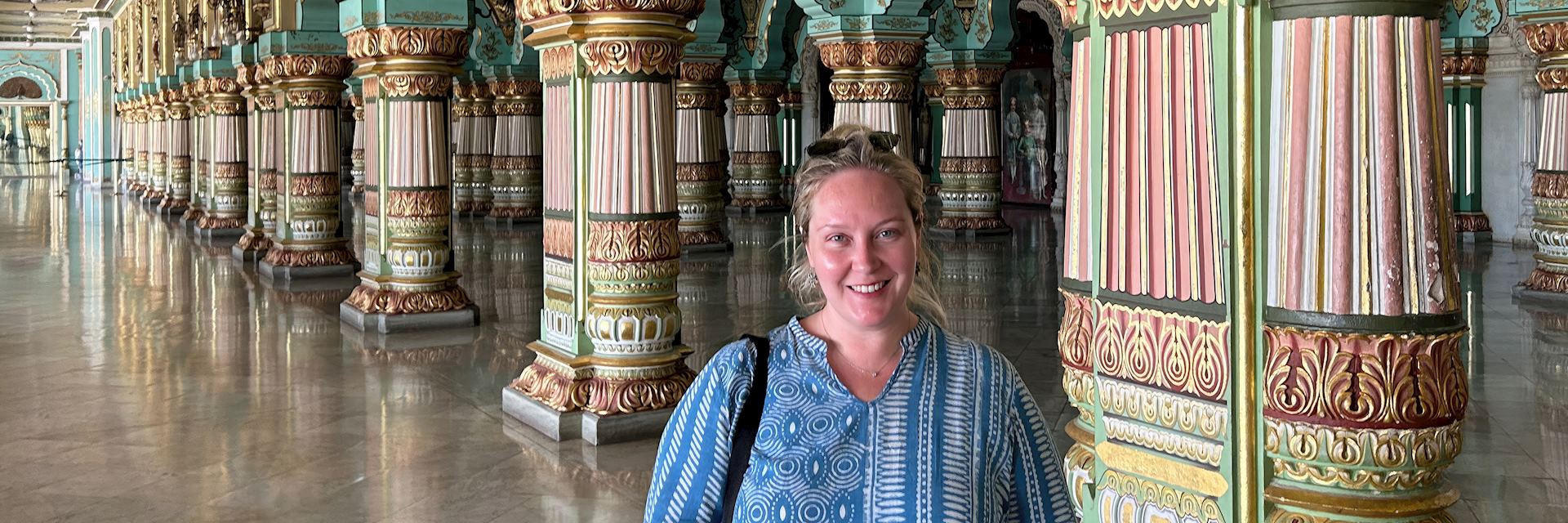 Ella in Mysore Palace, India