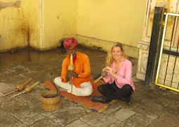 Hannah in the City Palace, Jaipur, India