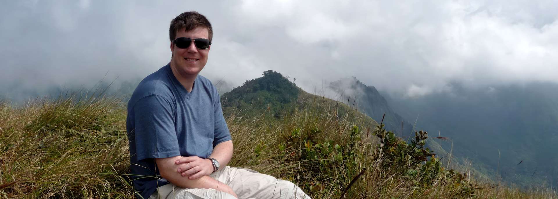 James enjoying the view in Munnar, India