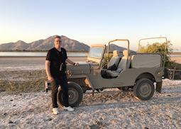 Jason on a jeep ride, Chanoud