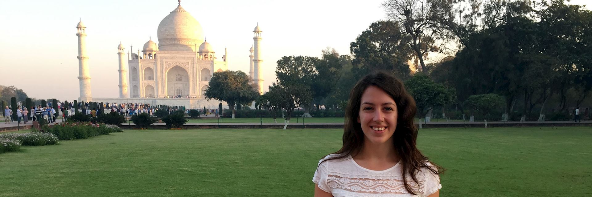 Jen at the Taj Mahal, India