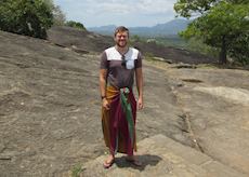 Matt after climbing up to the Dambulla Caves, Sri Lanka