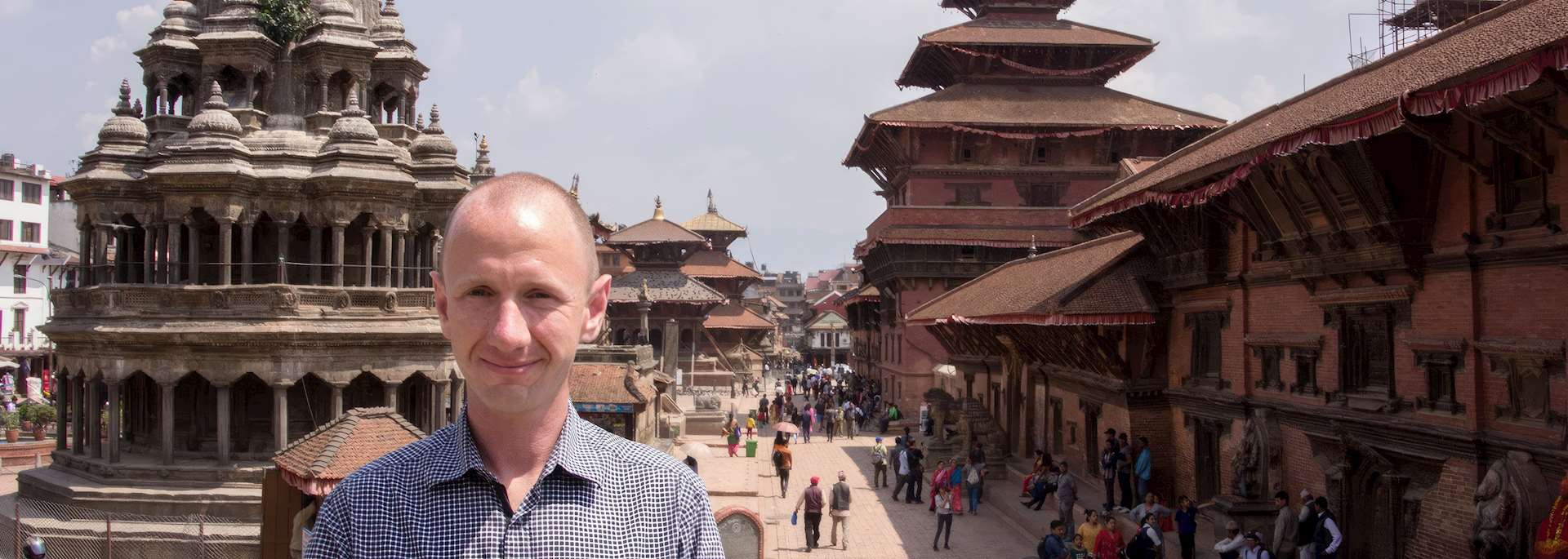Nick in Patan's Durbar Square, Nepal