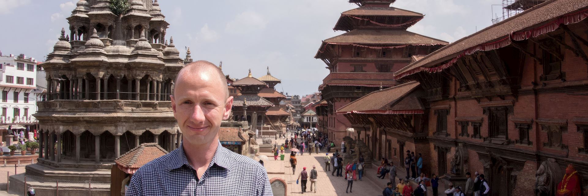 Nick in Patan's Durbar Square, Nepal