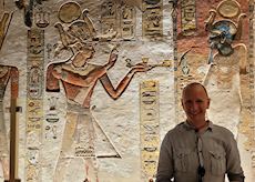 Nick visiting a tomb in the Valley of the Kings, Egypt