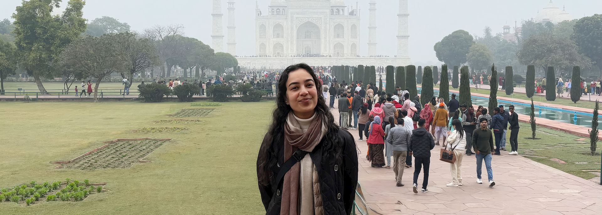 Siya at the Taj Mahal, India