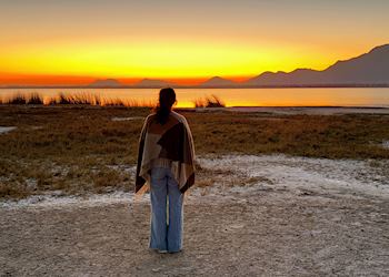 Siya with her trusty shawl, India