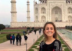 Tara at the Taj Mahal in Agra, Rajasthan