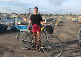 Victoria on a cycling tour in Jaffna