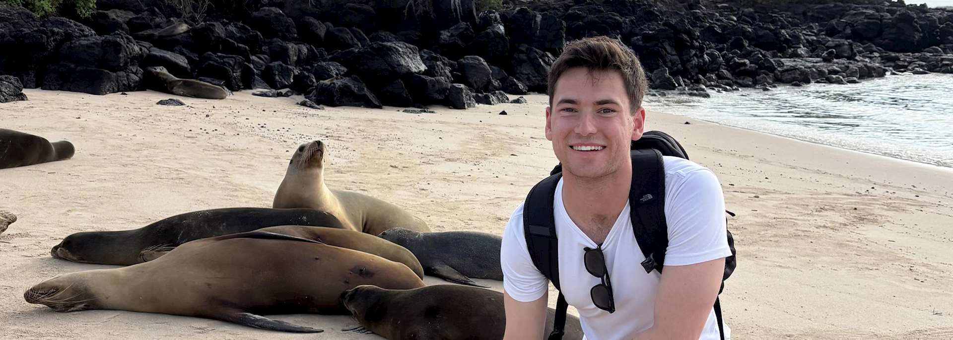 Axel on Santa Fe Island, Galapagos Islands