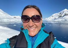 Caroline in Antarctica
