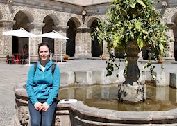 Catherine in Iglesia de la Compania de Jesus, Arequipa, Peru