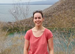 Catherine in Tagus Cove on Isabela Island, Galapagos