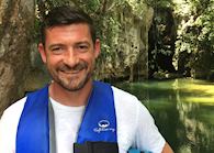Chris at Barton Creek, Belize